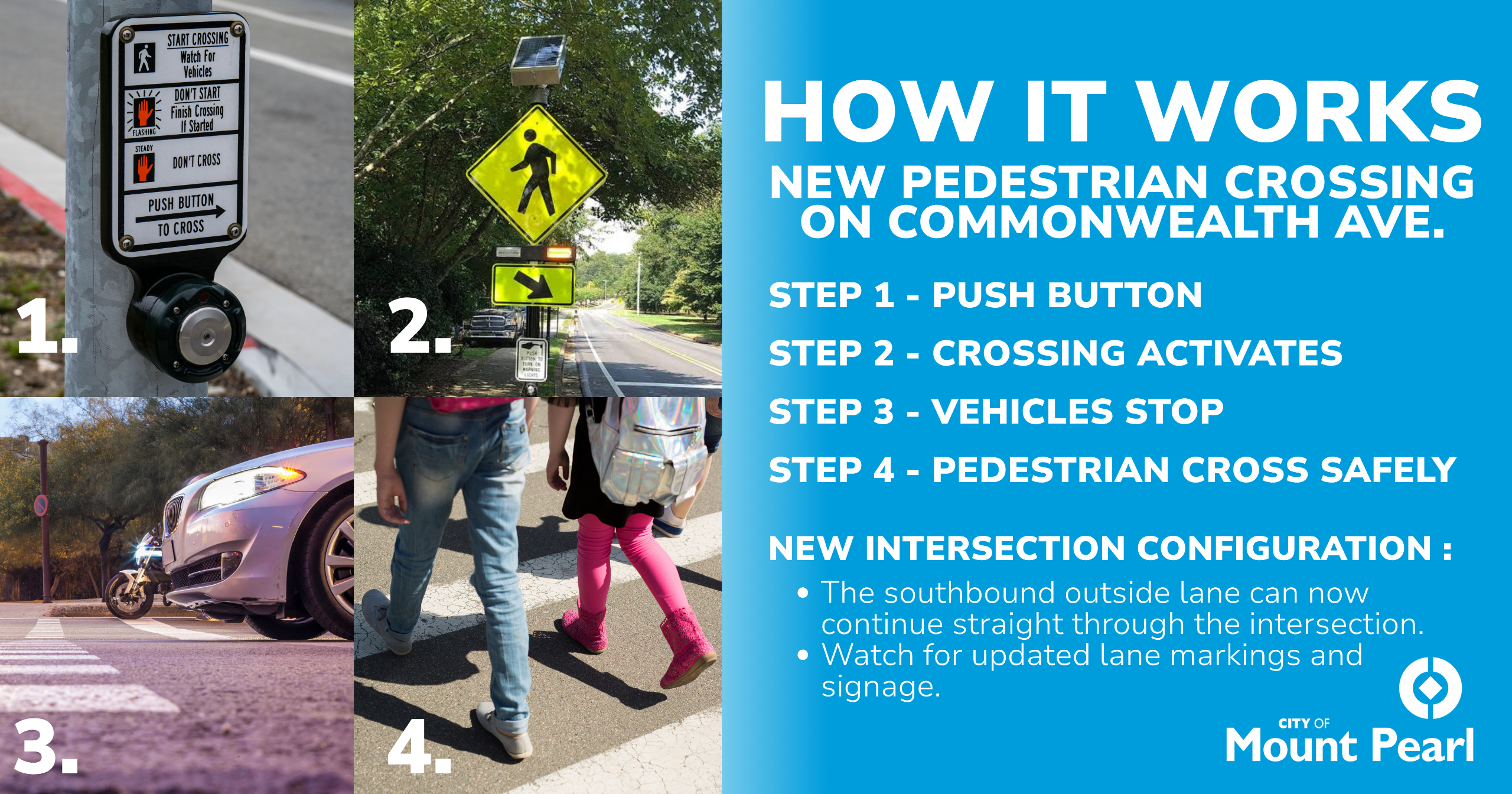 A detailed guide on how to use the new pedestrian crosswalk
